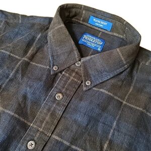 Pendleton Corduroy Flannel Wayne Shirt Men XL Windowpane Preppy Western Dad Nwt